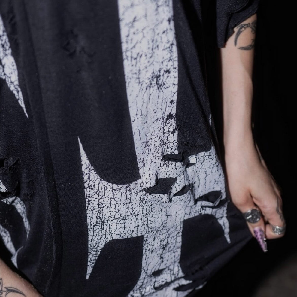 Crosses Inside Out Distressed tee