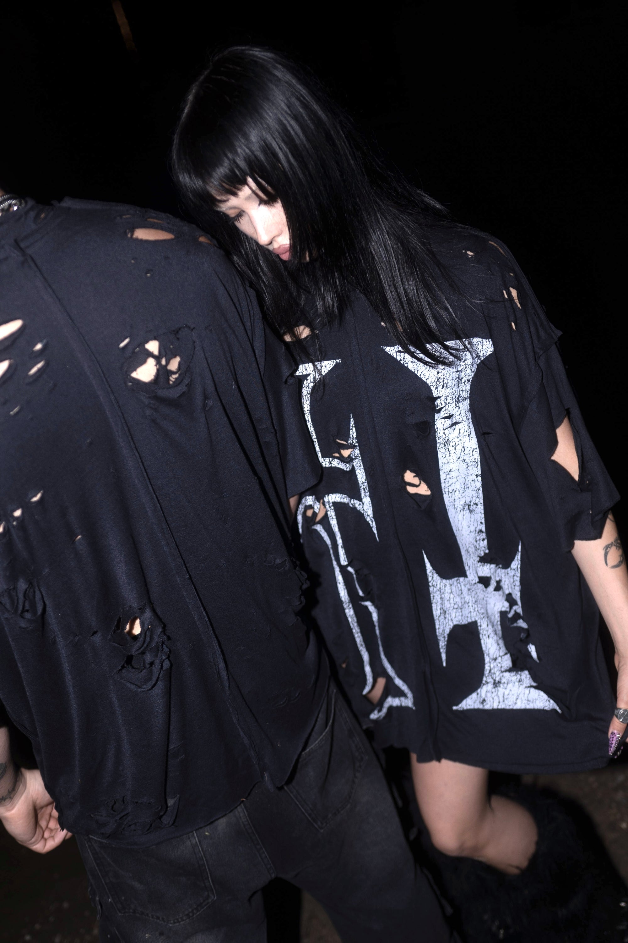 Crosses Inside Out Distressed tee